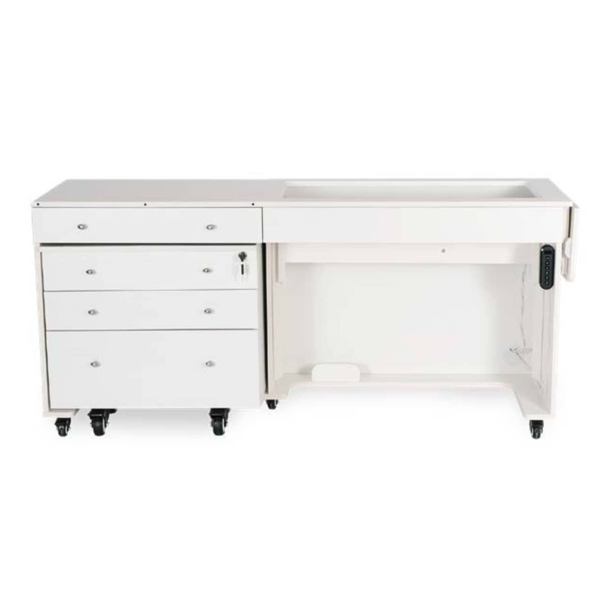 Arrow Kangaroo & Joey Dual Rail Electric Sewing Cabinet - Ash White