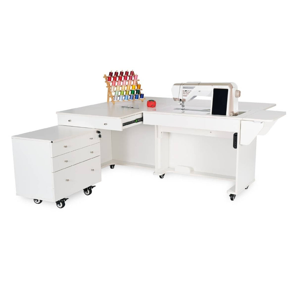 Kangaroo & Joey Electric Sewing Cabinet - Ash White