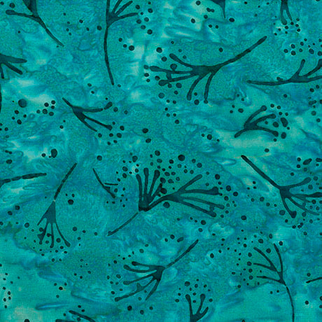 HydroHue Floral Sprigs - Dusty Teal B1025-Q