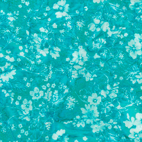 HydroHue Batik Floral - DK Aqua B1028-Q