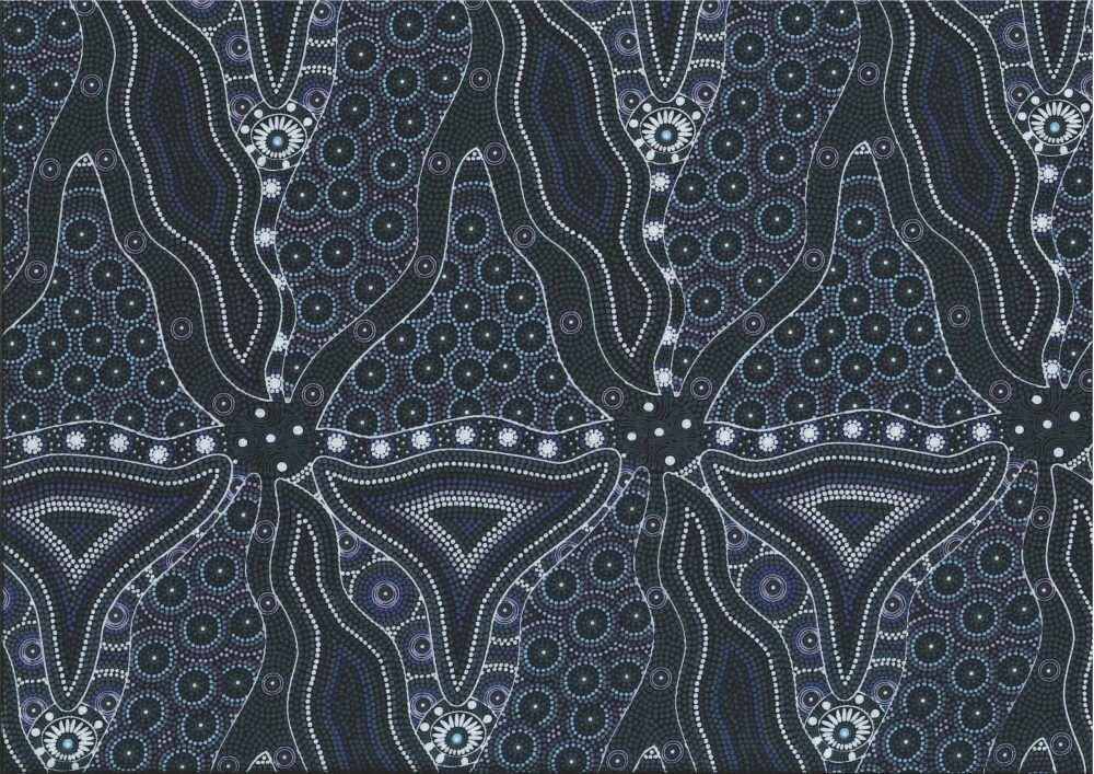 Bush Tomato & Waterhole Black by Cindy Wallace