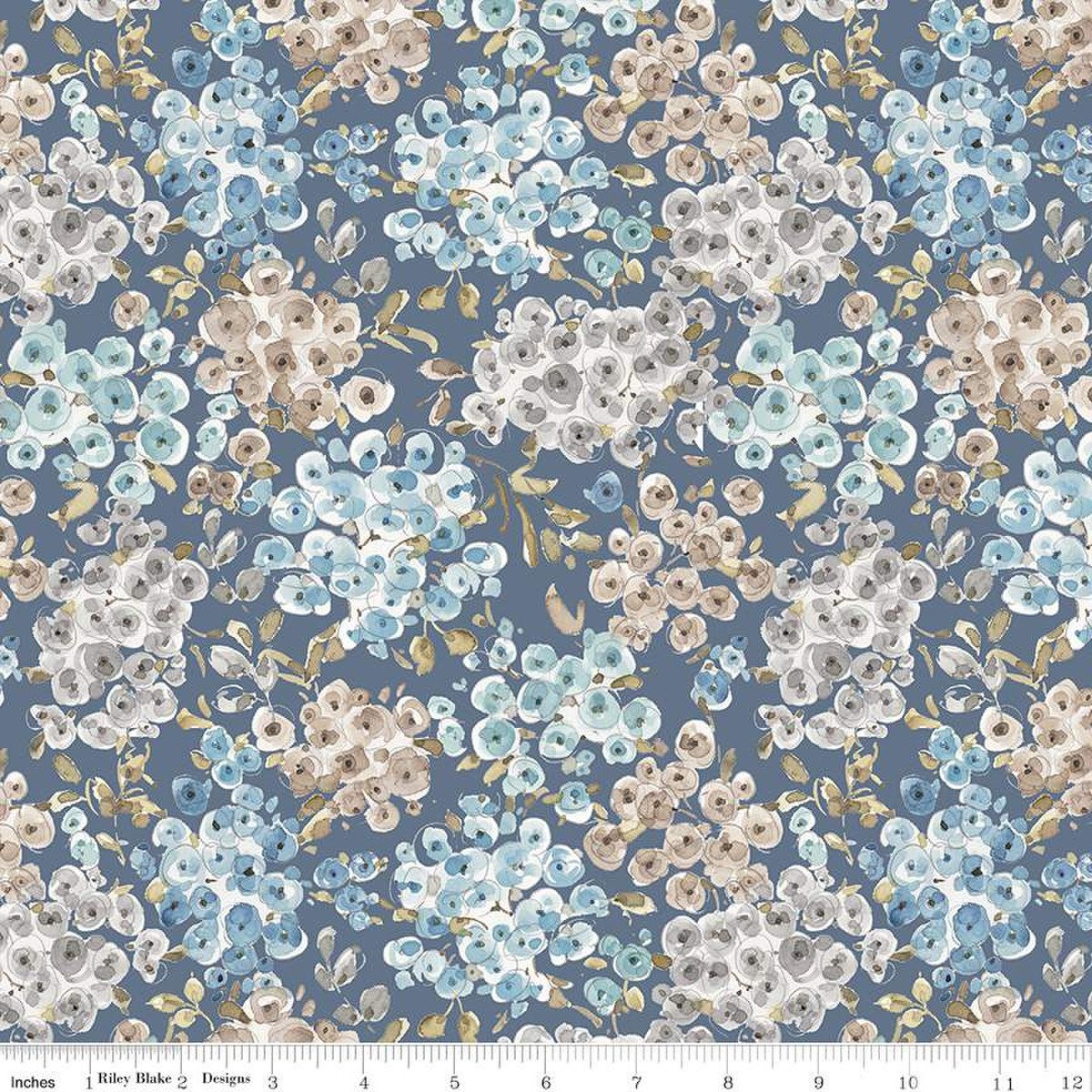 C14512-COLONIAL Blue Escape Coastal Floral Colonial
