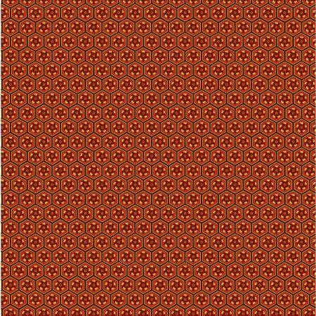 Red Geo Metallic Floral