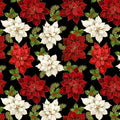 Poinsettia Poinsettia Floral Metallic