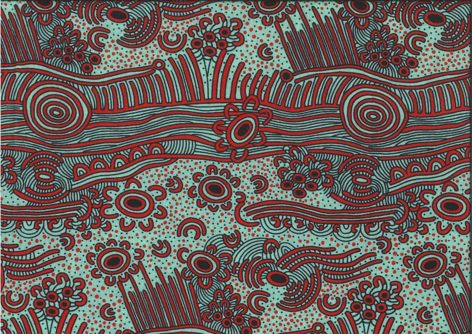 Dreaming Bush Plum Red By Janet Long Nakamarra