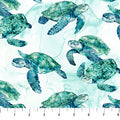 Coral Reef Turtles White Multi DP28878-10