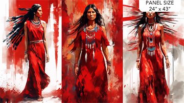 Sacred Sisters Tryptic Panel 24"
