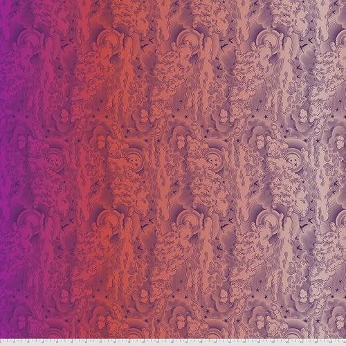 Tula Pink - Daydreamer Little Fluffy Clouds - Dragonfruit