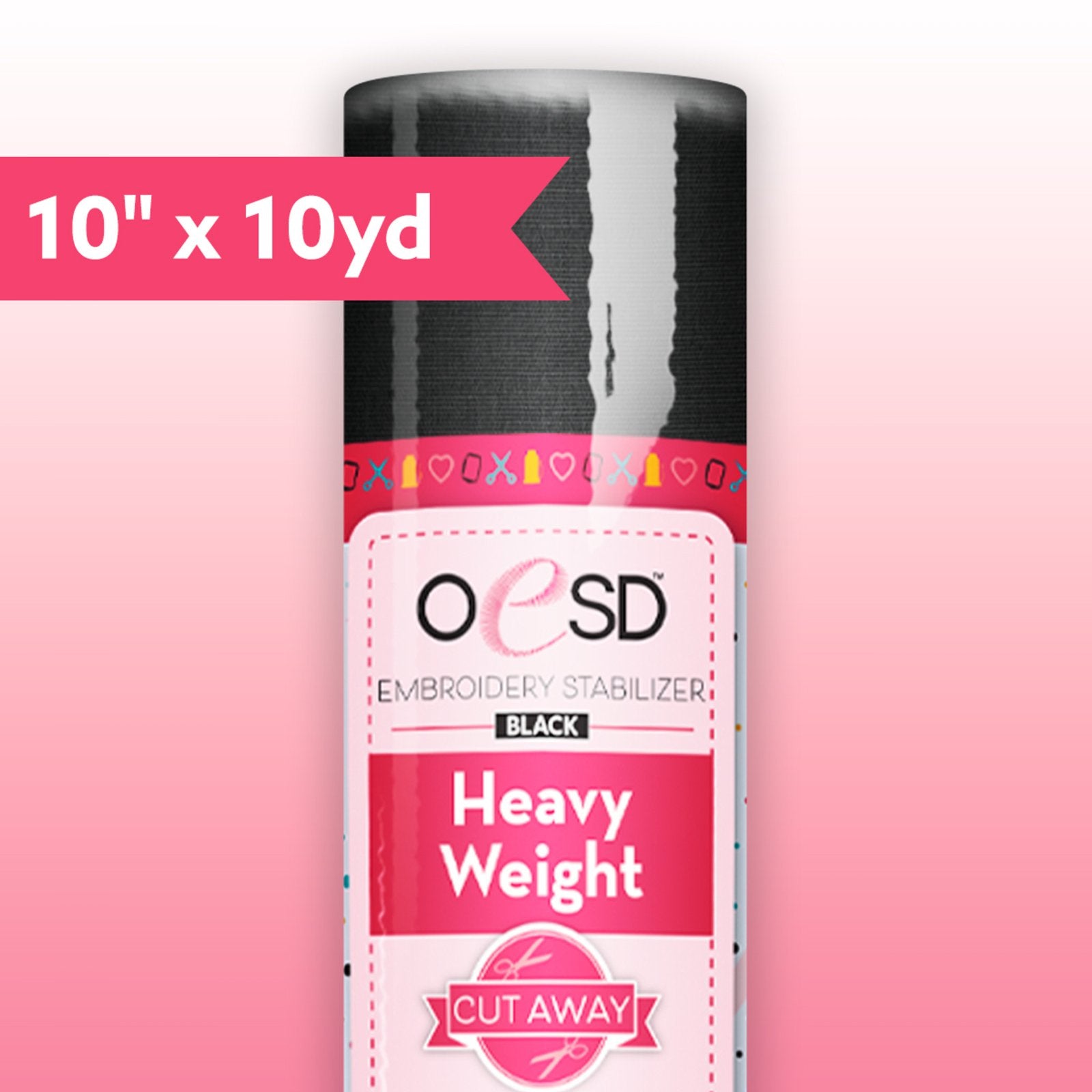 Heavy Weight CutAway 2.5oz 10"x10yd Black