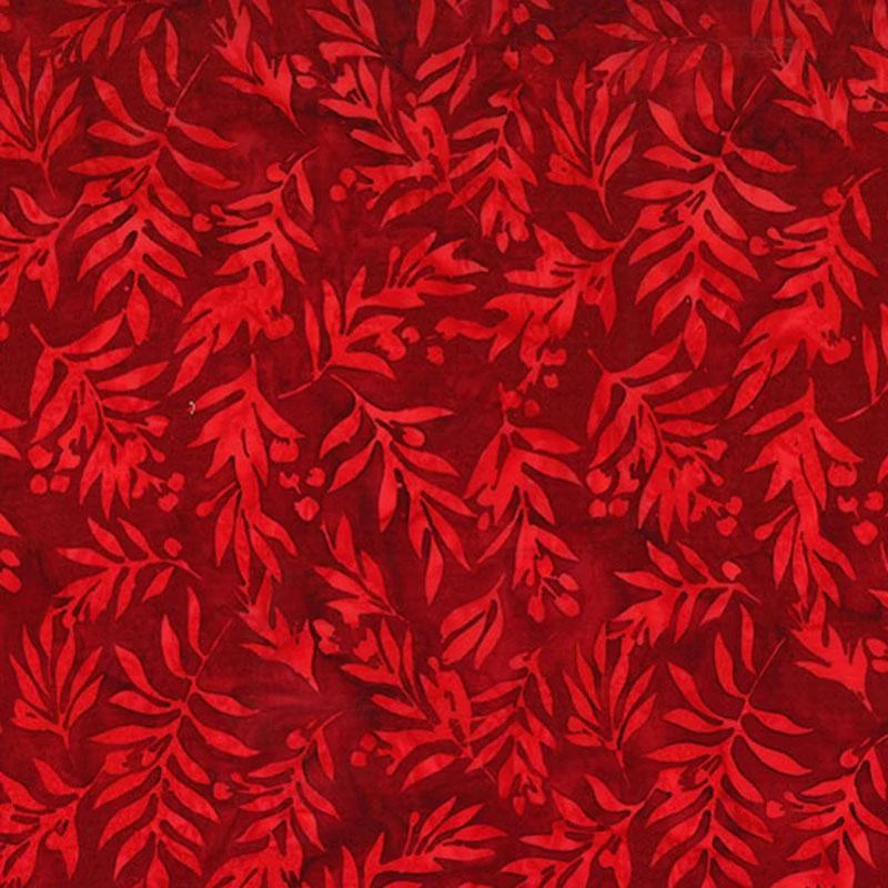 Bali Batik Leafy Y2673-78 Scarlet
