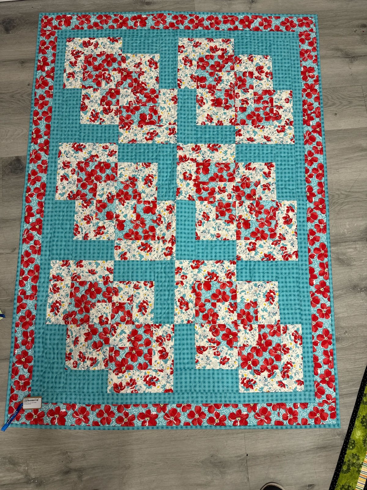 Corner Play Lap Quilt 45" x 62" - Shop Sample