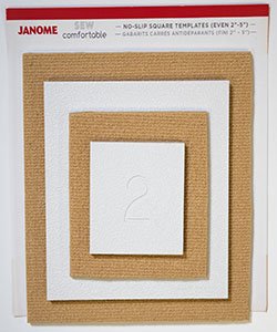 Janome Sew Comfortable No-Slip Square Template Set (EVEN)