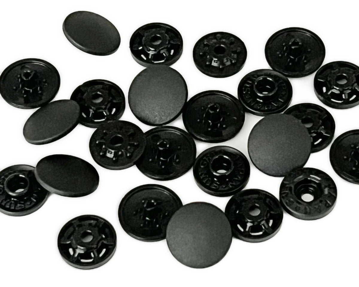 Tool-less Plastic Snap Fasteners 13mm Black