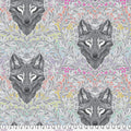 Wolf of Pink Street - Fog || Graywork & True Colors Minky