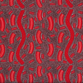 M&S Textiles Mulga Seeds Dark Red