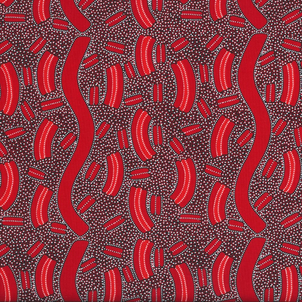M&S Textiles Mulga Seeds Dark Red