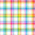 Rainbow Gingham White
