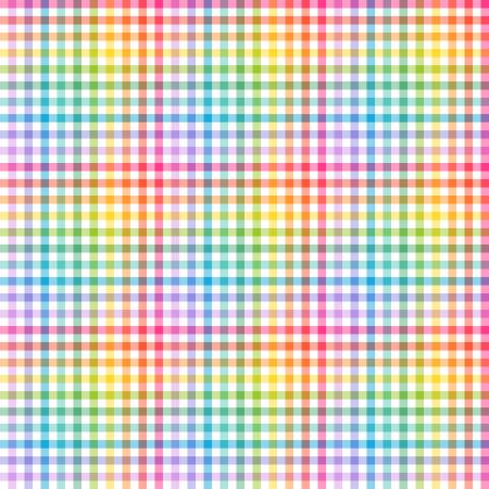 Rainbow Gingham White