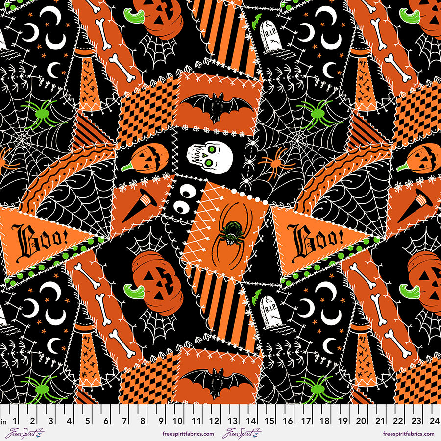 Crazy Quilt - Orange || Scaredy Cat PWRH031.ORANGE