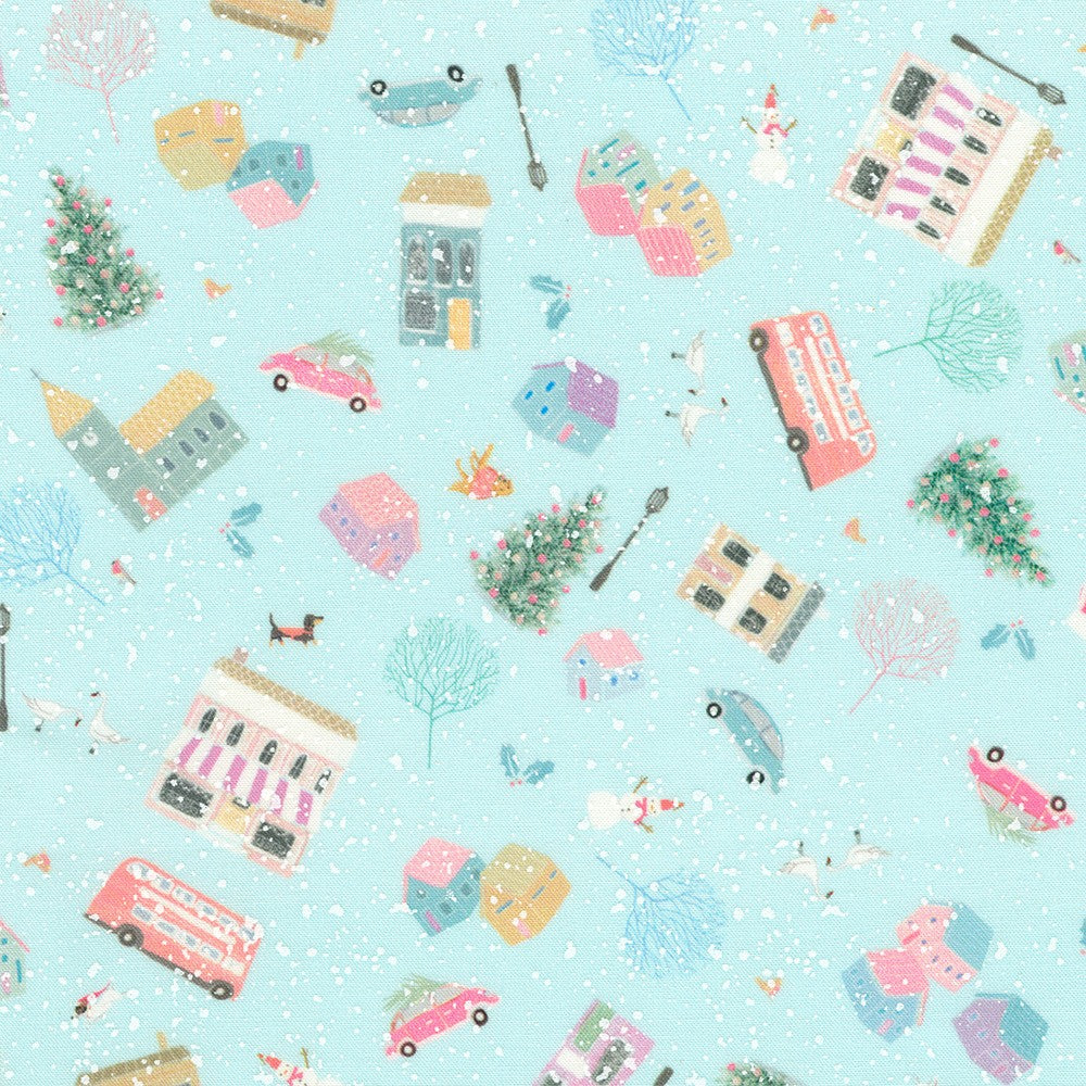 Powder Tossed Winter Town Motifs-RSWD-23746-65