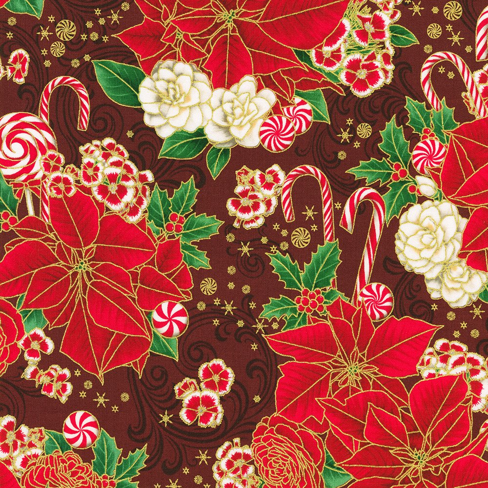 SRKM-22945-113 CRANBERRY from Holiday Flourish-Peppermint Twist