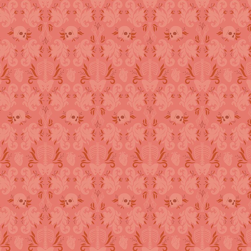 Damask Fatale Redeux STELLA-DCM3810 Fire Coral