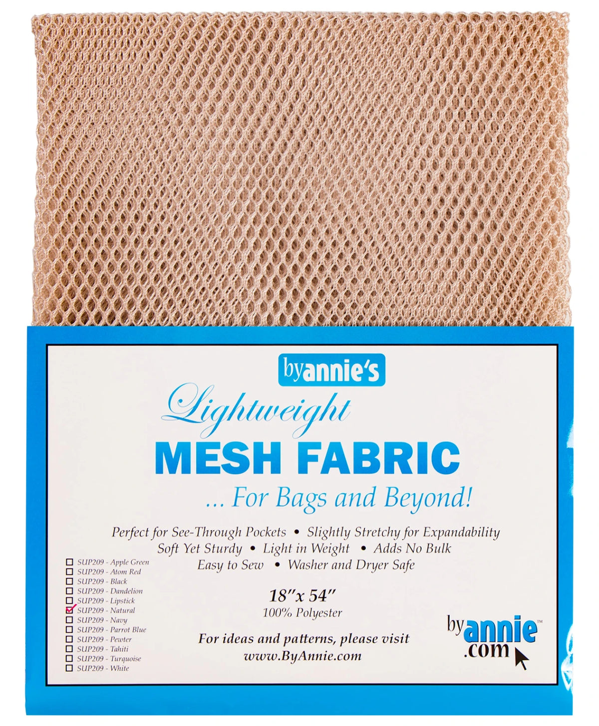 Lightweight Mesh Fabric - Natural (18"x54") # SUP209-NAT