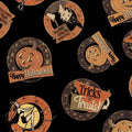 Retro Halloween Medallions Y3246-3 Black