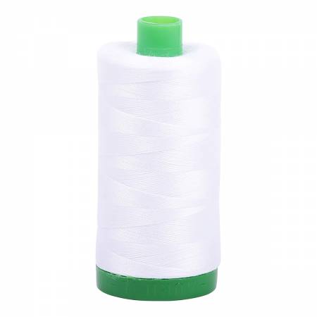 Mako Cotton Embroidery Thread 40wt 1094yds White