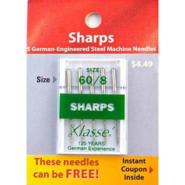 Klasse Sharps 60/8 needles