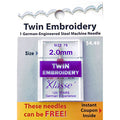 Klasse Twin Embroidery 75/2.0mm needles