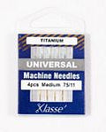 Klasse Titanium Universal 75/11 needles (4 pk)