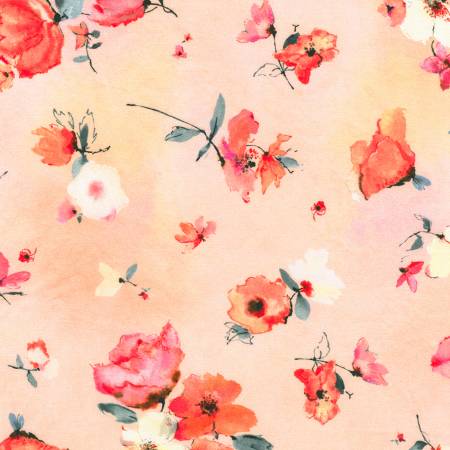 Tossed Florals Pink Nectar AVMD-23303-318 by Lauren Wan from Ruby Rose