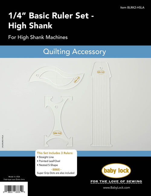 BabyLock 1/4in Basic Ruler Set - High Shank