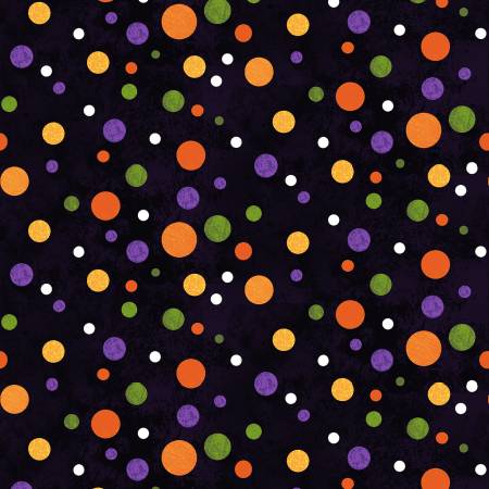 Spooky Aura-Black Polka Dots w/Glow