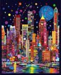 Metro Mirage 4155P-99 Black City Skyline Panel 36"