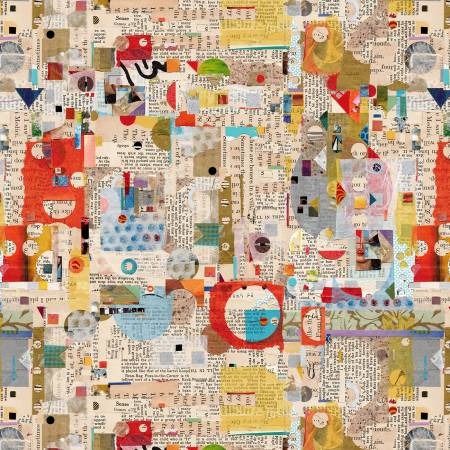 Spread The Word - Parchment Newspaper with Abstract Shapes
