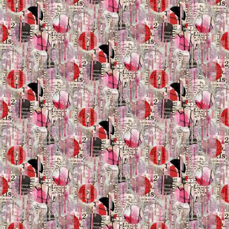 Spread The Word - Pink Newspaper with Abstract Dots