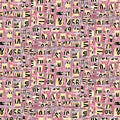 Spread The Word - Pink Abstract Letters & Numbers
