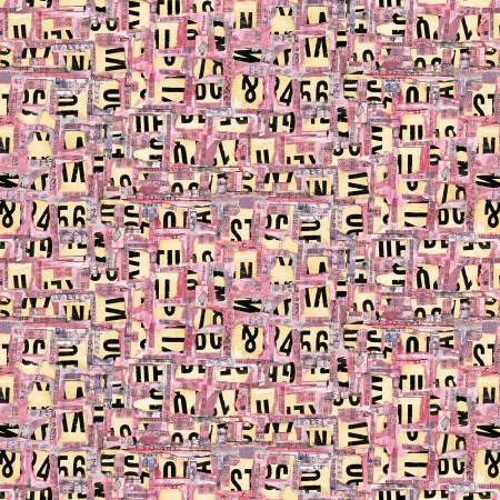 Spread The Word - Pink Abstract Letters & Numbers