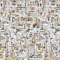 Spread The Word - Tan Abstract Newspaper Snips