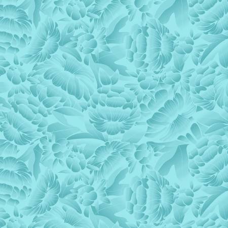 Aqua Ombre Floral 118in Wideback 4895-75