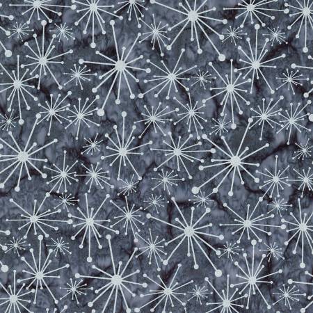 Batiks Retro Revival Metallic Charcoal BTM23275-157