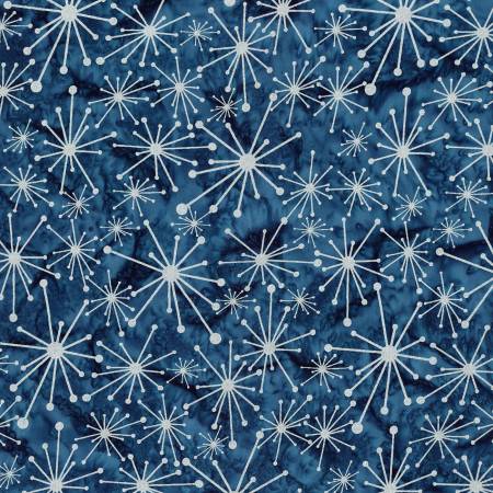 Batiks Retro Revival Metallic Indigo Dye BTM23275-298