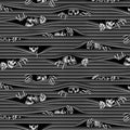 Charcoal Peeking Skeletons C-1446