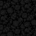Black Jacobean Floral