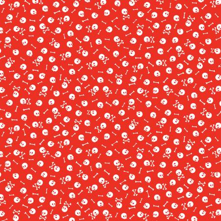 Red Tossed Skulls And Bones C8930