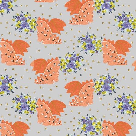 CC501-BL3M Life Finds A Way - Always Be A Dragon - Blazing Metallic Fabric