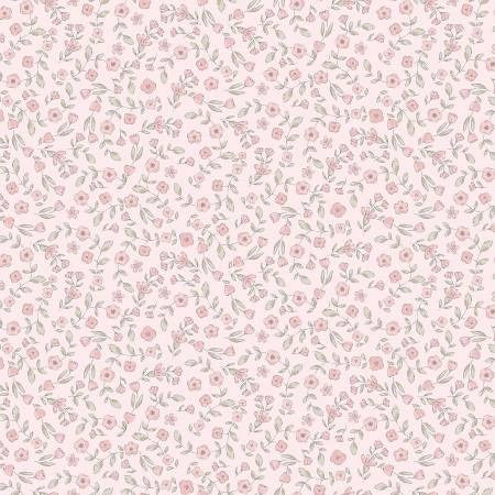 Purrfection Flannel Pink Tiny Floral Vines