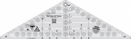 Creative Grids 120 Degree Triangle Quilt Ruler (6.5" x 21.5")